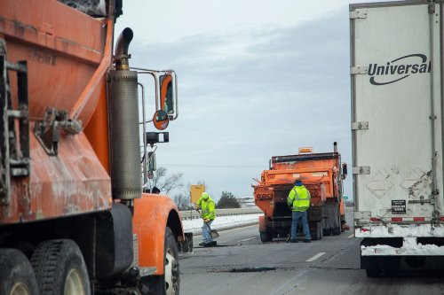 That's the way the concrete crumbles: 'Super pothole' on I-696 causes flat tires on nearly a dozen vehicles in Oakland County