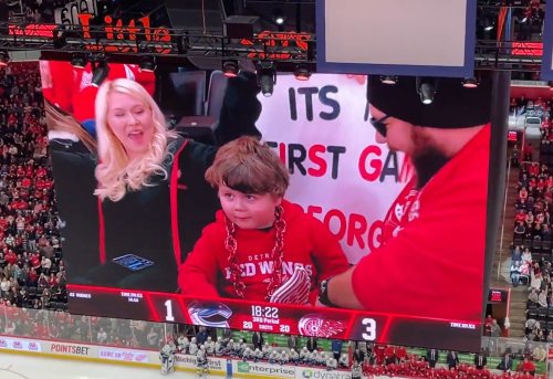 George earns roaring approval from Red Wings fans at his first game ...