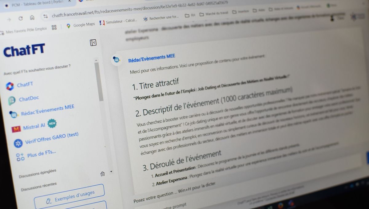 "On ne s’en passe plus" : des agents de France Travail expérimentent l’IA pour trouver des candidats aux emplois