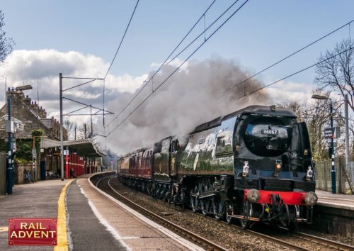 Steam locomotive 34067 Tangmere to pass through Yorkshire and Lancashire this Saturday