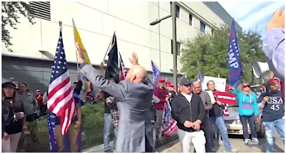 WATCH: Trump supporters howl and boo at 'Stop the Steal' rally after Arizona certifies election results