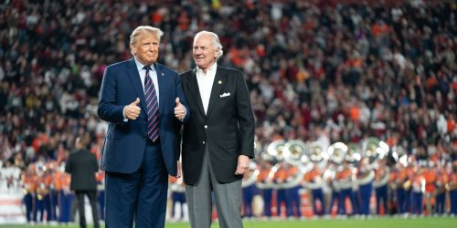 ‘Grab any cheerleaders?’ Fans decry Trump’s S.C. football appearance as a ‘terrible look’