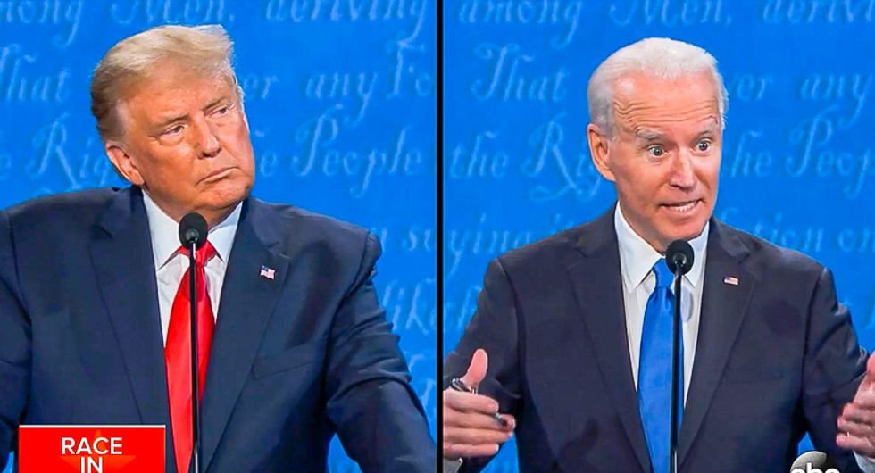 'This guy is a dog whistle': Biden lights Trump up after he claims to be 'least racist' person at debate