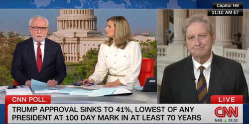 CNN's Wolf Blitzer slaps down GOP senator as he claims Europe will thank Trump