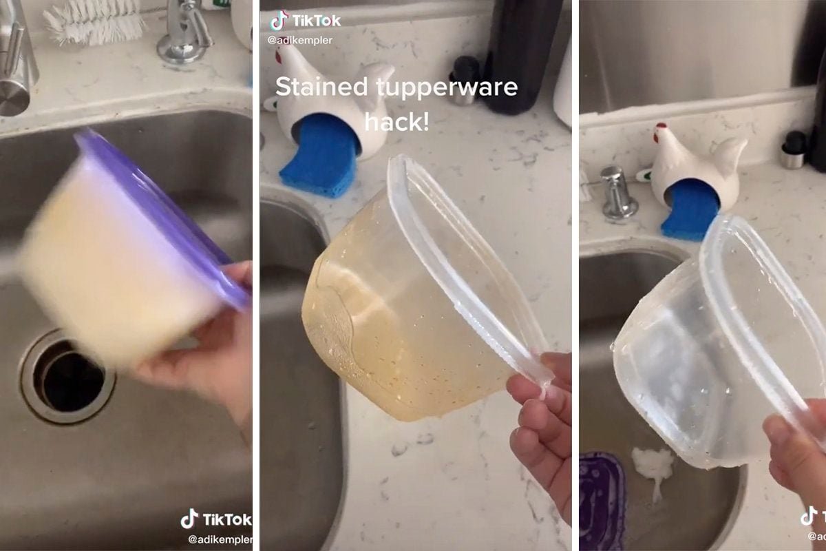 This Viral Video Shows How to Get Stains Out of Plastic Containers the Easy Way