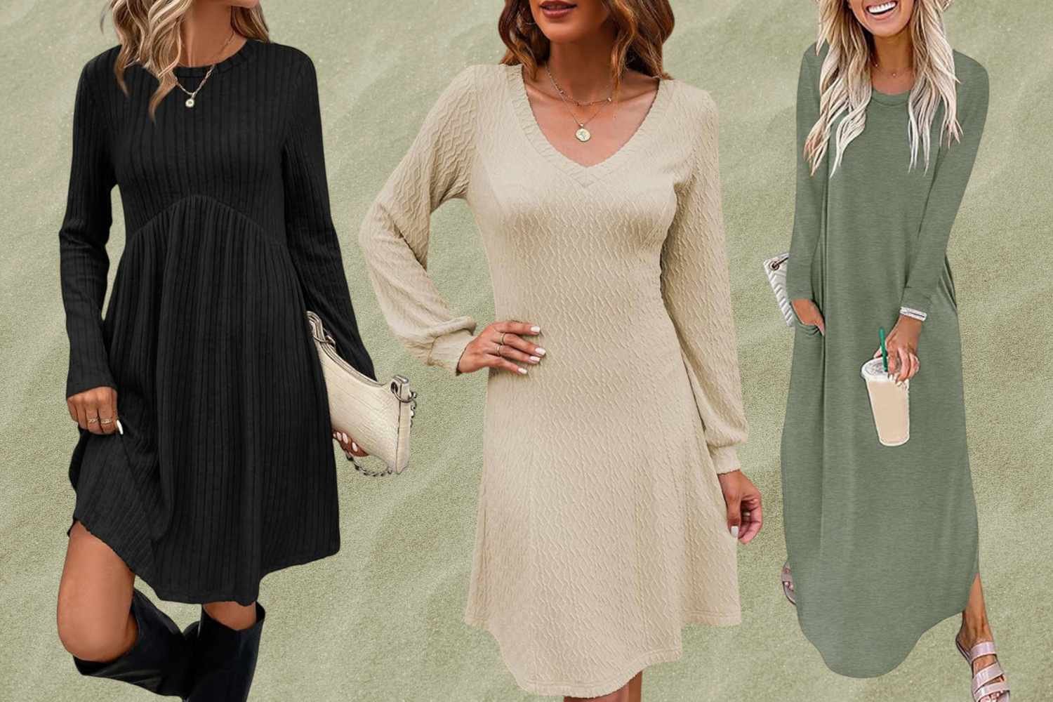 These 12 Lightweight, Cozy Dresses Make Up the Perfect Fall Wardrobe—Shop Wear-Everywhere Styles for Under $50