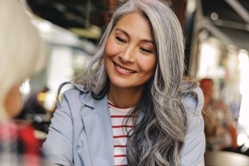 Herringbone Highlights Is The Genius Way to Embrace Your Gray Hair