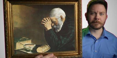 Guy reveals why the 'old man praying’ painting you see everywhere is not what it seems