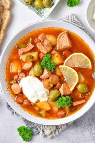 Solyanka (Smoked Meat Soup) - Recipes From Europe