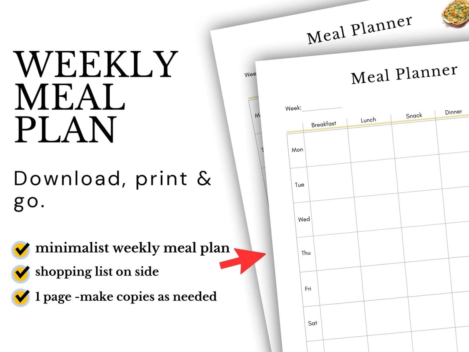 Free Meal Planning Template