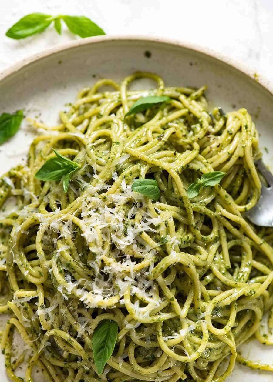 Pesto Pasta – with plenty of pesto sauce!