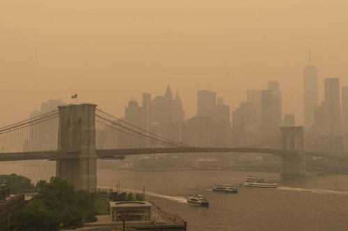New York versinkt in orangem Rauch – auch Washington und Philadelphia betroffen