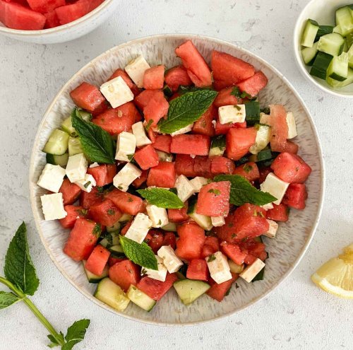 Wassermelonen Feta Salat [einfach & schnell]