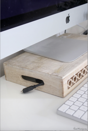 Home Office Hack: Crate as (Ergonomic) Cord Control - Remodelista