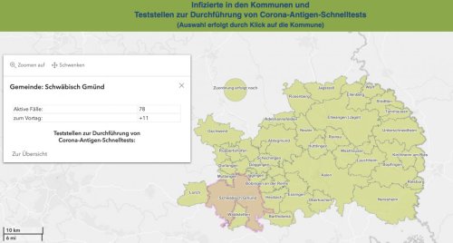 Das Infektionsgeschehen in den Gemeinden im Ostalbkreis