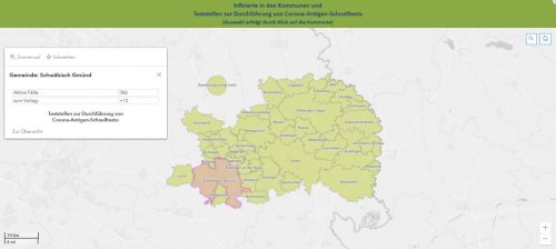 Das Infektionsgeschehen in den Gemeinden im Ostalbkreis