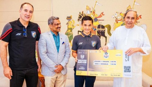 Odisha CM Receives First Intercontinental Cup Ticket From Sunil Chhetri, Igor Stimac
