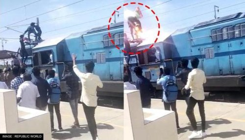 youth-in-tamil-nadu-climbs-atop-train-to-wave-flag-gets-electrocuted