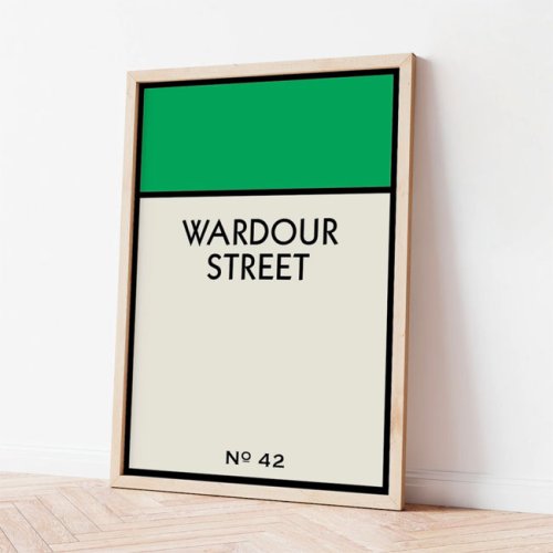 Custom Monopoly street name prints by My Inspired Life - Retro to Go