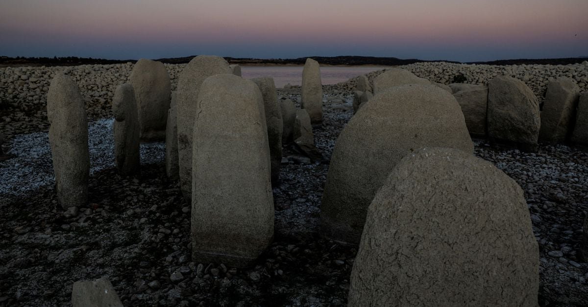 'Spanish Stonehenge' emerges from drought-hit dam