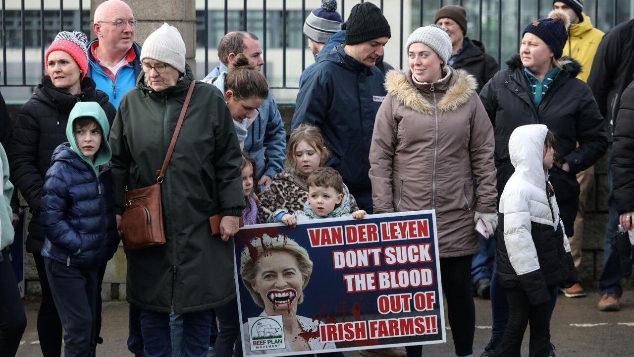Irlande: les agriculteurs du pays manifestent en masse contre le Mercosur