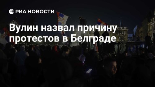 Вулин назвал причину протестов в Белграде