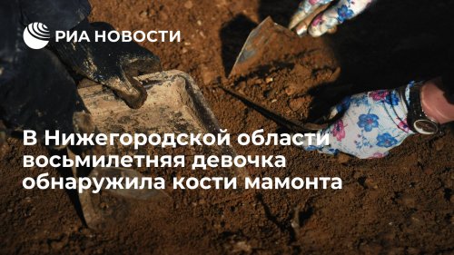 В Нижегородской области восьмилетняя девочка обнаружила кости мамонта