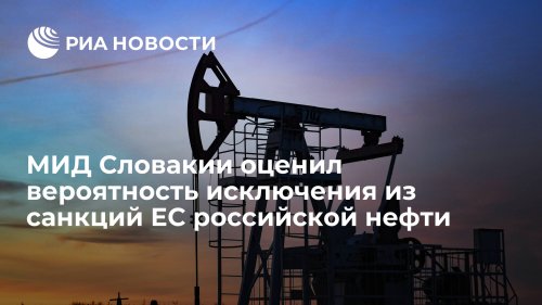МИД Словакии оценил вероятность исключения из санкций ЕС российской нефти
