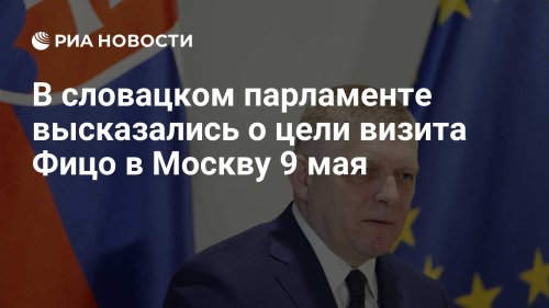 В словацком парламенте высказались о цели визита Фицо в Москву 9 мая