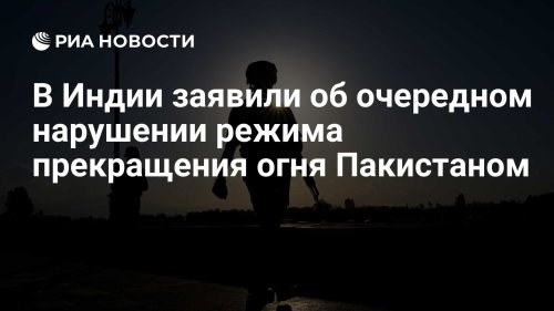 В Индии заявили об очередном нарушении режима прекращения огня Пакистаном