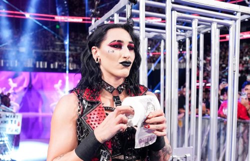 WATCH: Rhea Ripley Has Hilarious Wardrobe Malfunction Moment At WWE Event