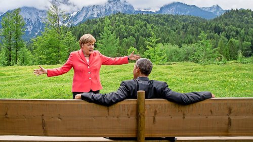 So entstand das historische Merkel-Foto beim G7‑Gipfel