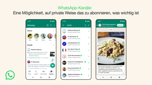 Whatsapp kündigt Kanäle an: Messenger kopiert Telegram-Feature