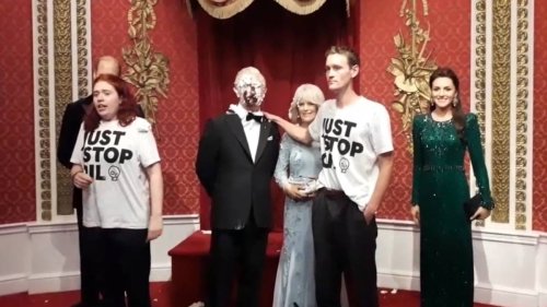 London: Klimaaktivisten beschmierten Wachsfigur von König Charles mit Kuchen – 4000 Euro Schadenersatz