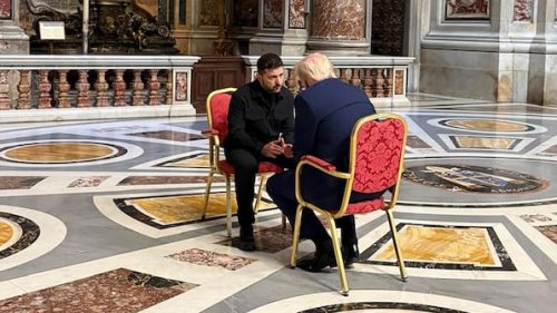 Trump und Selenskyj sprechen 15 Minuten im Petersdom über Ukraine-Krieg