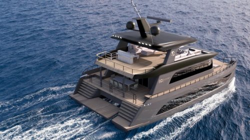 This New 60-Foot Catamaran Comes With a ‘Hi-Lo’ Platform for Launching Tenders