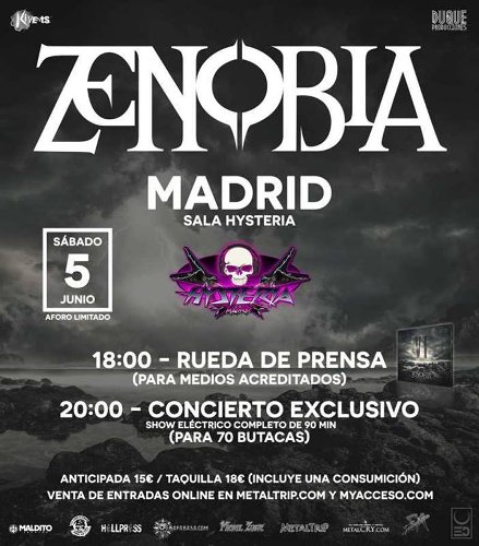 Zenobia en Madrid el 5 de junio