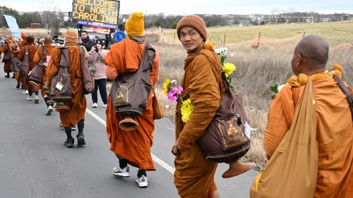 These Buddhist monks are walking across the U.S. for peace