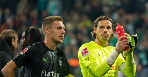 Erster Wechsel in der 77. Minute: Borussias erste Elf sollte es in Bremen selbst ausbügeln