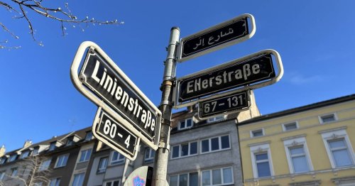 Vorfall in Düsseldorf-Oberbilk: Arabisches Straßenschild an Ellerstraße rassistisch verunstaltet