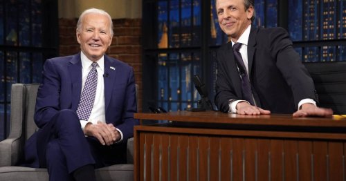 Zu Gast in Sendung von Komiker Seth Meyers: US-Präsident Joe Biden isst Eis und spricht über den Gaza-Krieg