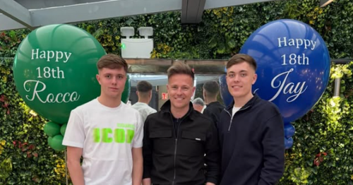 Proud dad Nicky Byrne celebrates look-alike twin sons Jay and Rocco's milestone birthday