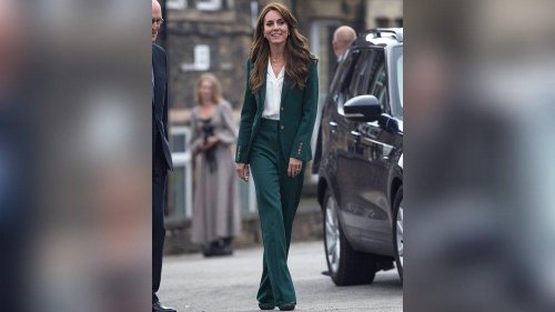 Prinzessin Kate: Mit diesem grünen Hosenanzug liegt sie im Trend!