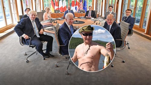 G7-Gipfel in Elmau: "Müssen Bauchmuskeln zeigen" - G7-Regierungschefs witzeln über Putin