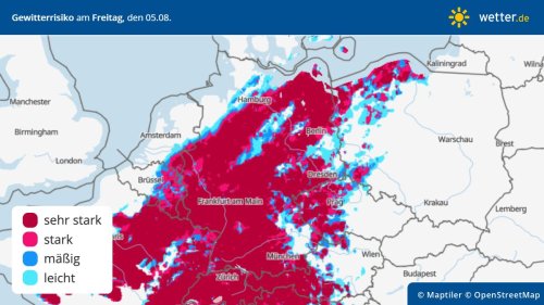 Unwetter-Fahrplan Deutschland aktuell: Gewitter, Starkregen, Hagel, Sturmböen beenden krasse Hitze