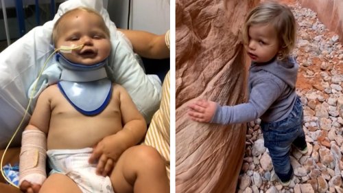 Genickbruch: Baby Watson durch Autounfall in Kinderwagen eingeklemmt - SO kämpft er sich zurück ins Leben