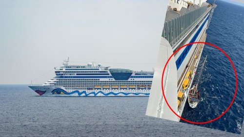 Flüchtlinge docken im Mittelmeer an Aida-Kreuzfahrtschiff an