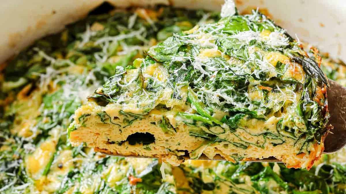 Transform Your Breakfast With This Light & Fluffy Spinach Frittata!