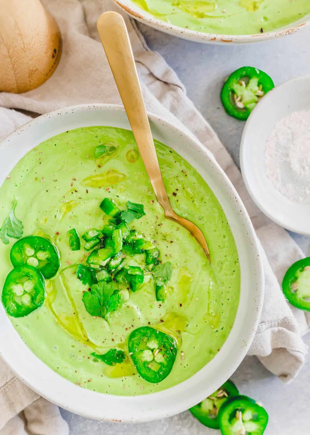 Cold Avocado Soup - Running to the Kitchen®