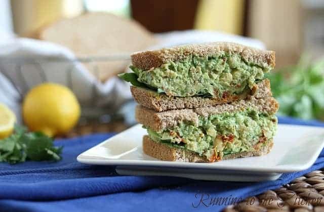 Chickpea Pesto Sandwich - Smashed Chickpea Pesto Sandwich